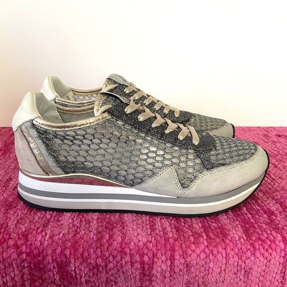 Crime London Speed Mesh Leather Sneakers Size EU 39/US 8.5 - Picture 2 of 10